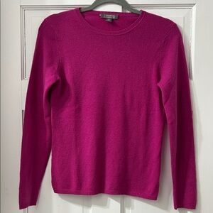 Charter Club Magenta Crew Neck Cashmere Sweater